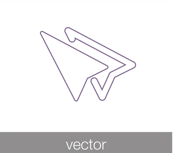 Cursor platte pictogram — Stockvector
