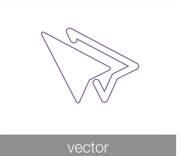 Ícone plano cursor — Vetor de Stock