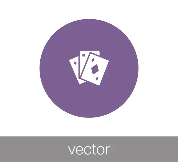 Ícone de cartas de jogar — Vetor de Stock