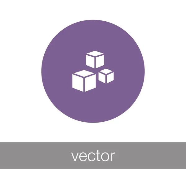 Cubos icono web . — Vector de stock