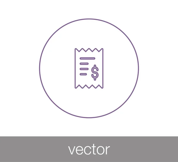 Bill flat icon — Stock Vector