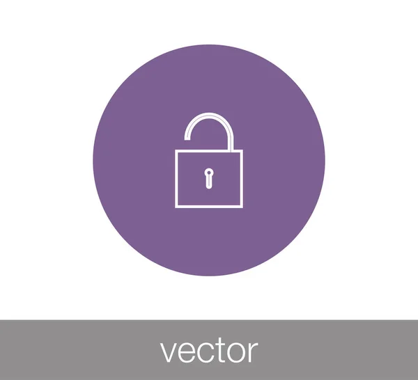 Bloquear icono web . — Vector de stock