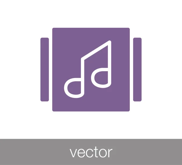 Musik not ikon. — Stock vektor