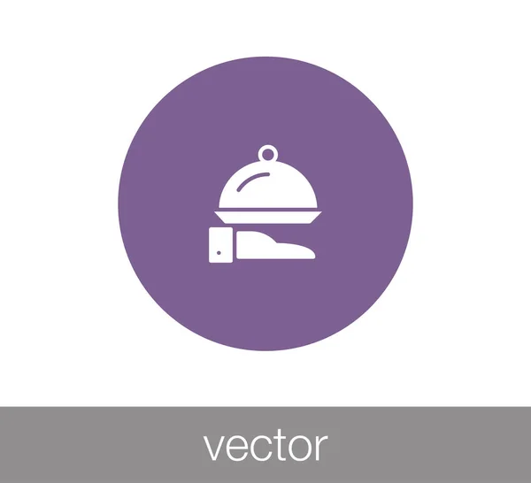 Icône plat repas — Image vectorielle
