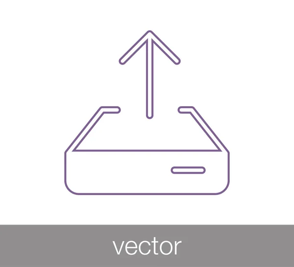 Icône de symbole de téléchargement — Image vectorielle