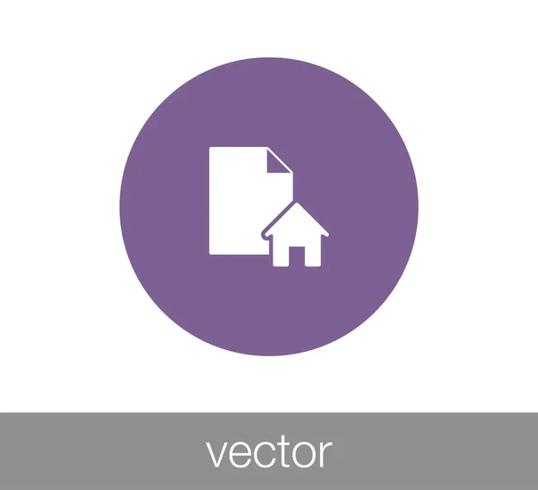 Icono del archivo de arrendamiento doméstico . — Vector de stock