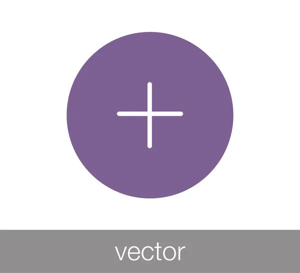 Añadir icono con símbolo más — Vector de stock