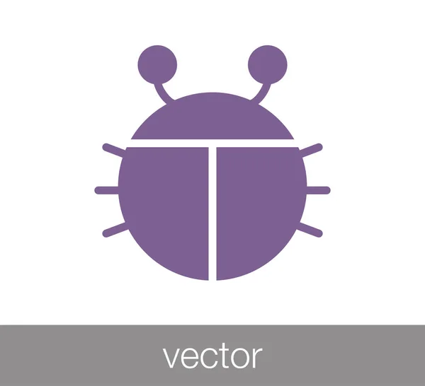 Bug Icono plano — Vector de stock