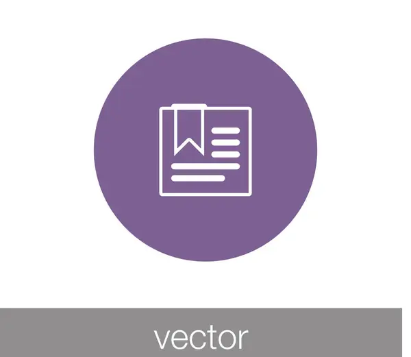 Eenvoudige bladwijzerpictogram — Stockvector