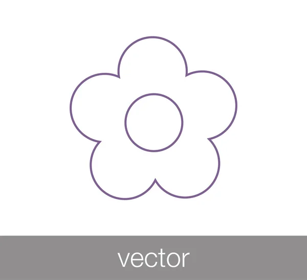 Blume flach Symbol — Stockvektor