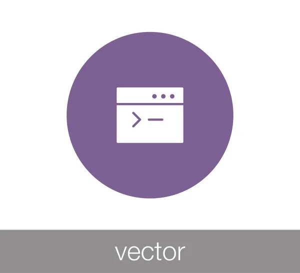 Ventana o icono de programación — Vector de stock