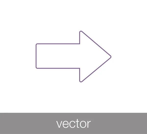 Icono de flecha hacia adelante — Archivo Imágenes Vectoriales
