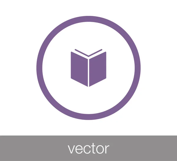 Libro Icono plano — Vector de stock