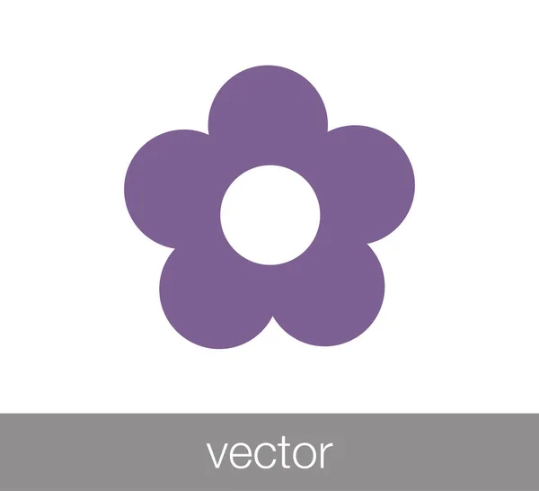 Fleur icône plate — Image vectorielle