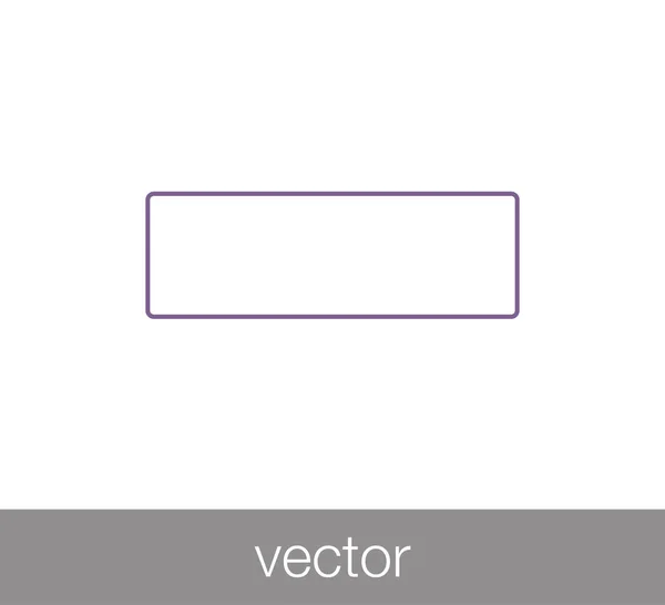 Menos icono plano — Vector de stock