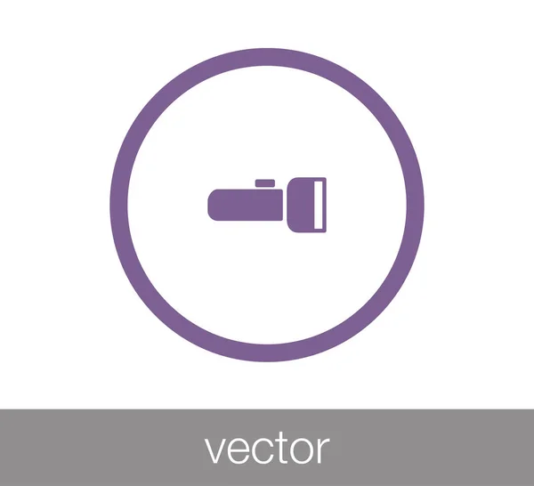 Pochodeň ploché ikony — Stockový vektor
