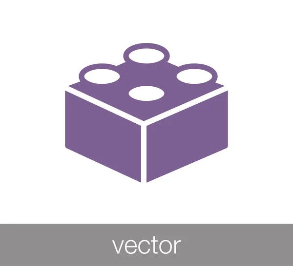 Pieza del icono del rompecabezas — Vector de stock