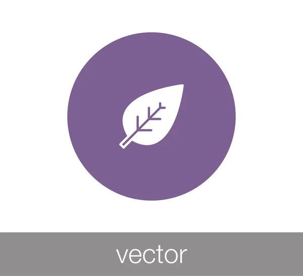 Icono de hoja floral — Vector de stock