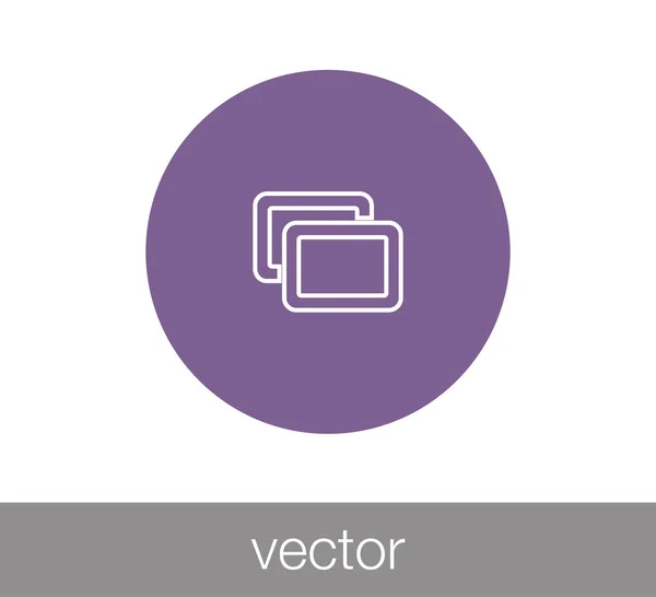 Imagen icono plano . — Vector de stock