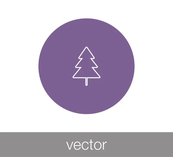 Icono plano del árbol. — Vector de stock