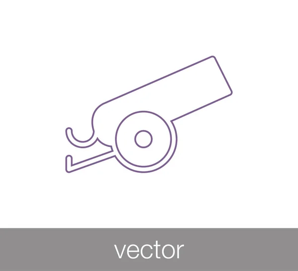 Militaire canon pictogram — Stockvector