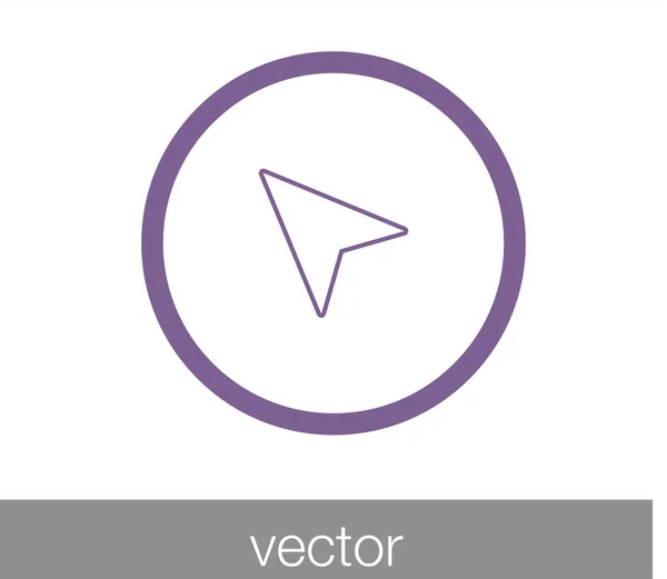 Ícone plano cursor — Vetor de Stock