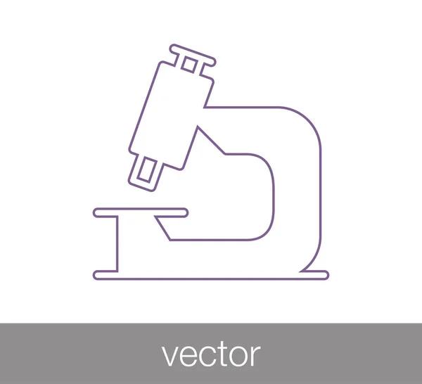 Ikona webové mikroskop. — Stockový vektor