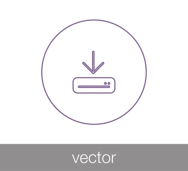 Ícone de símbolo de download — Vetor de Stock