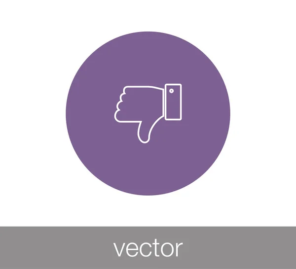 Hüvelykujj lefelé ikon — Stock Vector