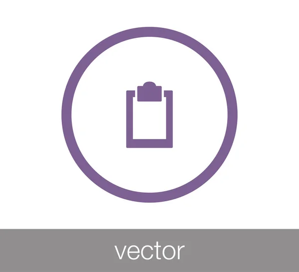 Nota simple icono web . — Vector de stock
