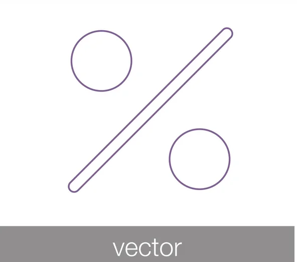 Ícone por cento. Ícone de vendas . —  Vetores de Stock