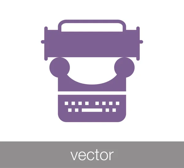 Web-Ikone mit Schreibmaschine. — Stockvektor