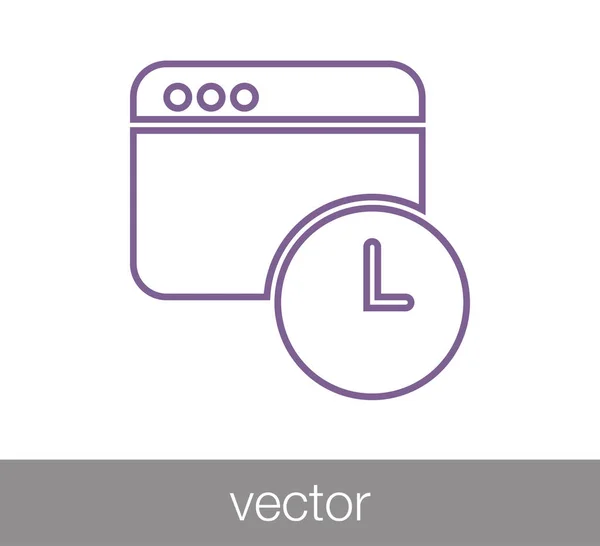 Ventana o icono de programación — Vector de stock