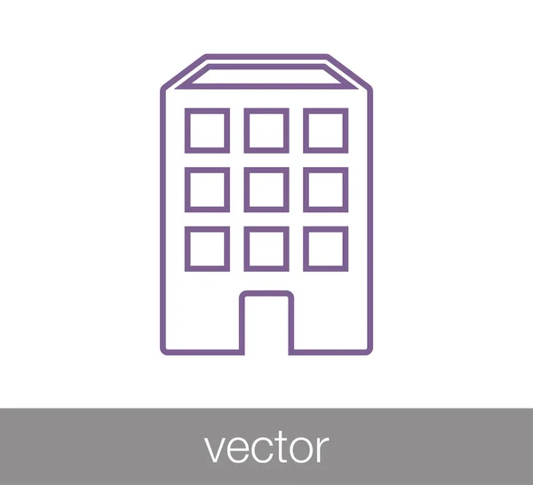 Construirea pictogramei plate . — Vector de stoc