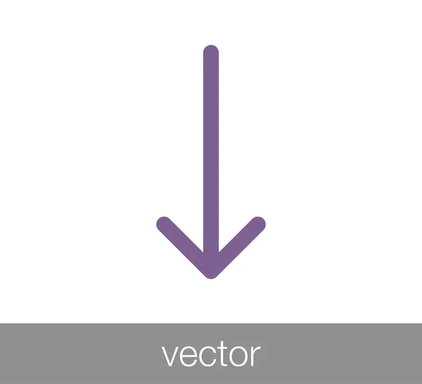 Onderaan pijlpictogram — Stockvector