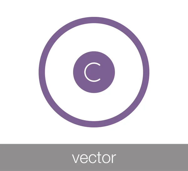 Ícone web copyright — Vetor de Stock