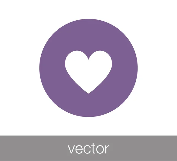 Icono símbolo del corazón — Vector de stock