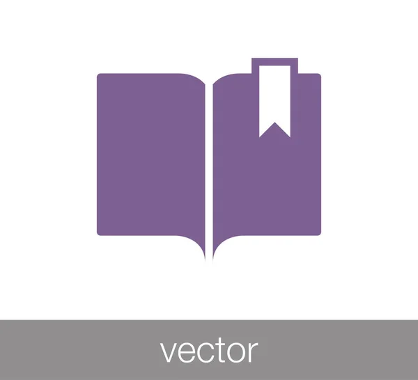 Libro Icono plano — Vector de stock