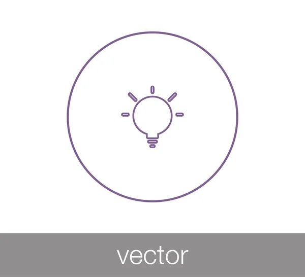 Icône plate ampoule — Image vectorielle