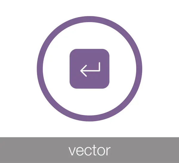 Invoeren van de sleutel-pictogram — Stockvector