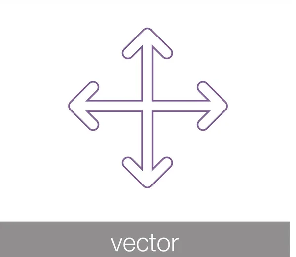 Icono plano del cursor — Archivo Imágenes Vectoriales