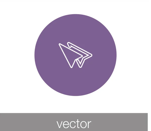 Ícone plano cursor — Vetor de Stock