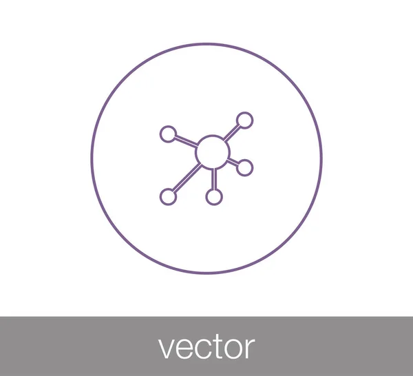 Hierarchie-Netzwerk-Symbol — Stockvektor