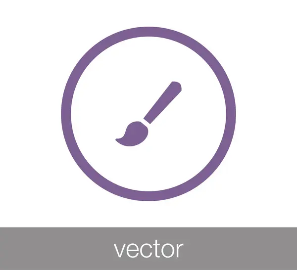 Ecset pókháló ikon. — Stock Vector