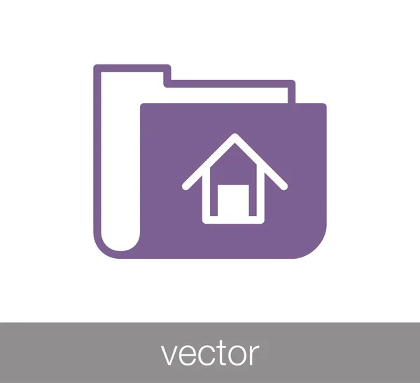 Icono de carpeta simple — Vector de stock