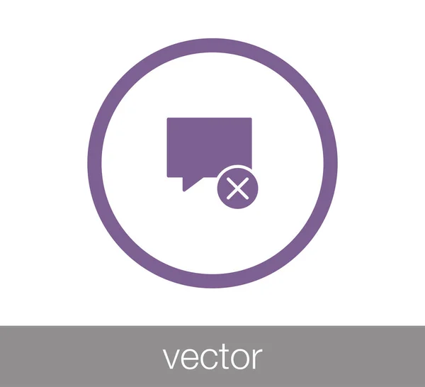 Társalgás ikonra. Megjegyzés ikonra. — Stock Vector