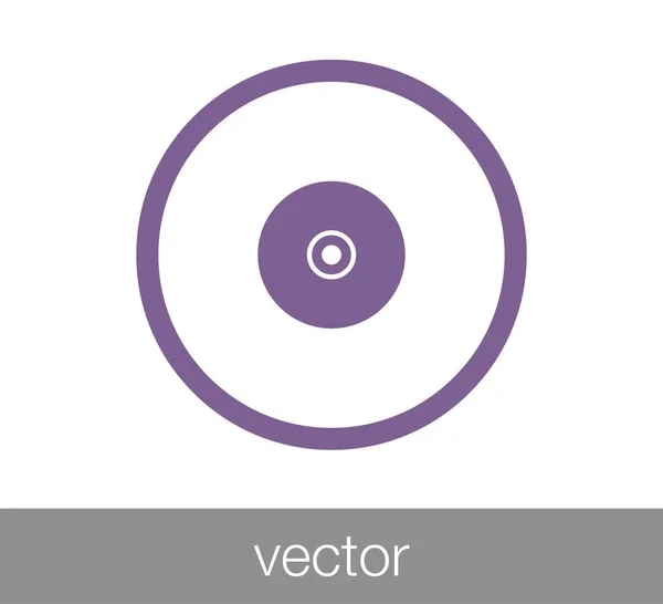 Icono de disco CD — Vector de stock