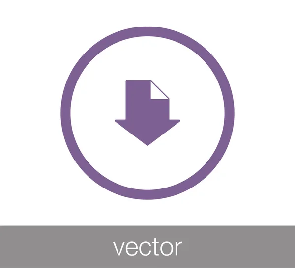 Icono de símbolo de descarga — Vector de stock