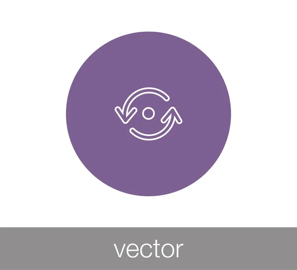 Recargar símbolo con dos flechas — Vector de stock