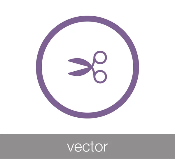 Scissors flat icon — Stock Vector